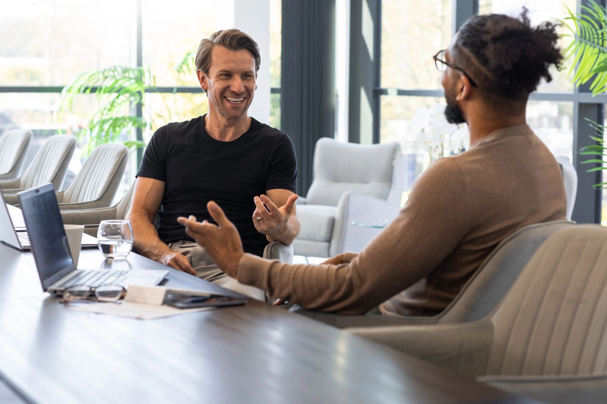Professional consultation meeting in an office
